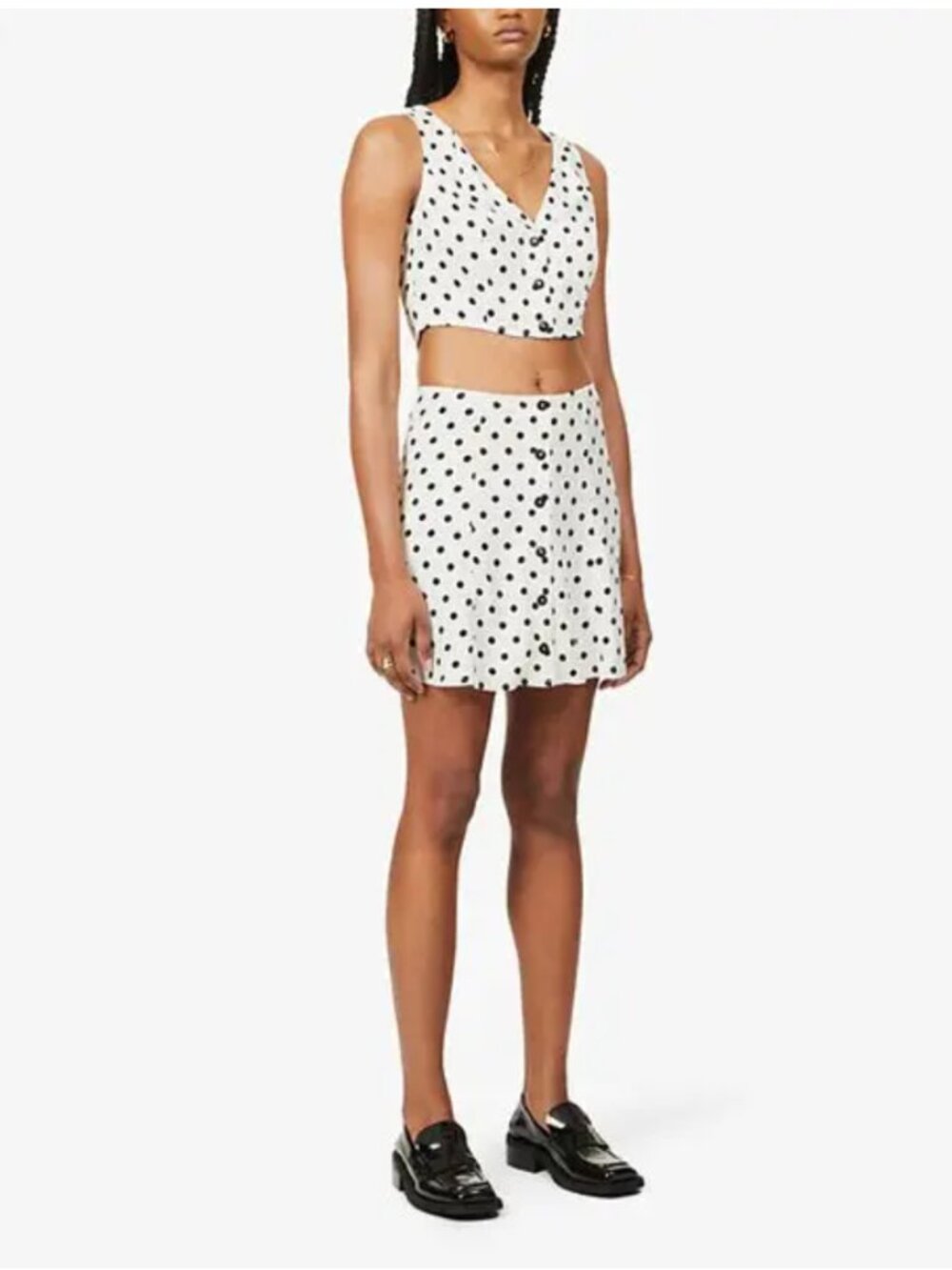 REFORMATION Ember Crepe Crop Top